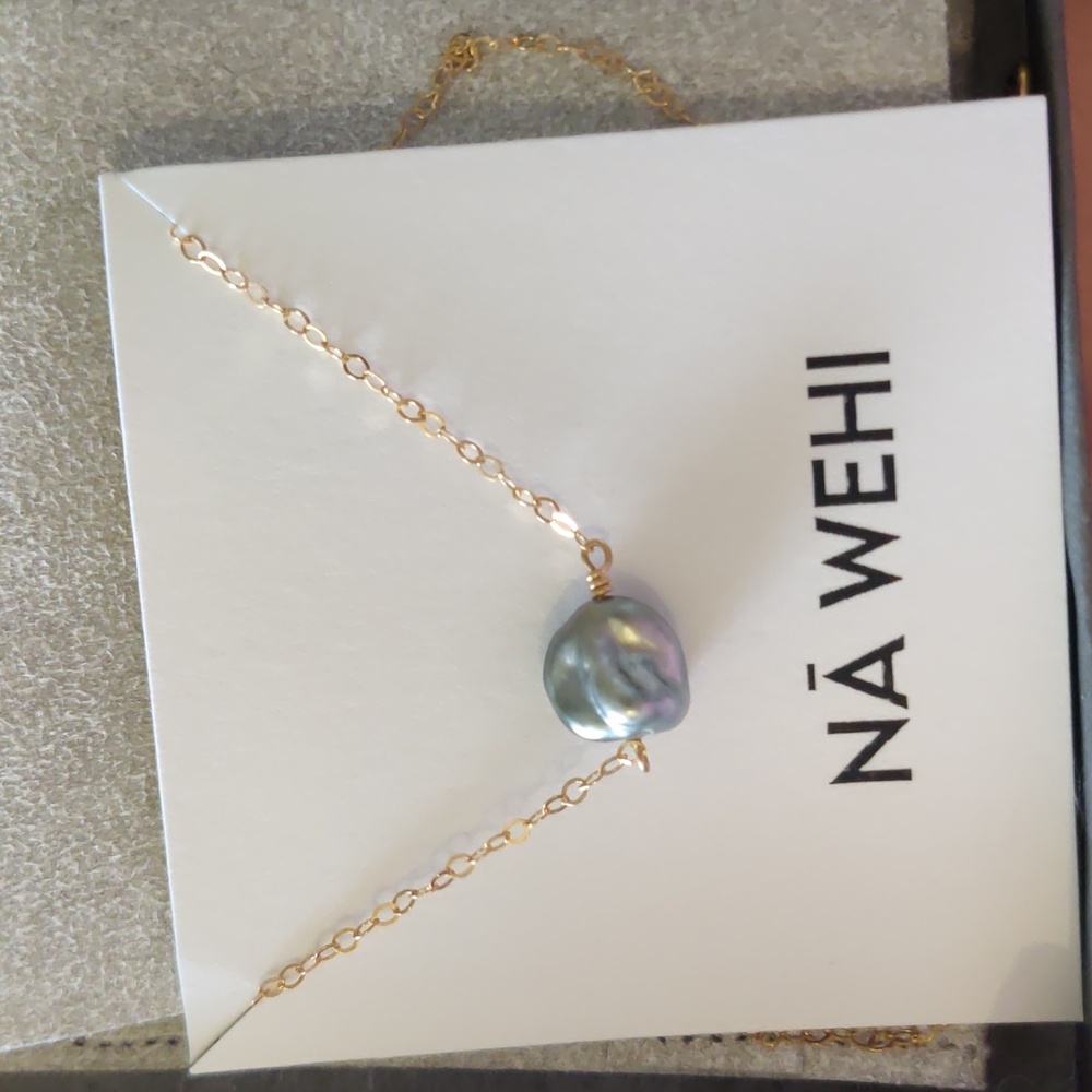 Tahitian pearl 14k gold-filled necklace
